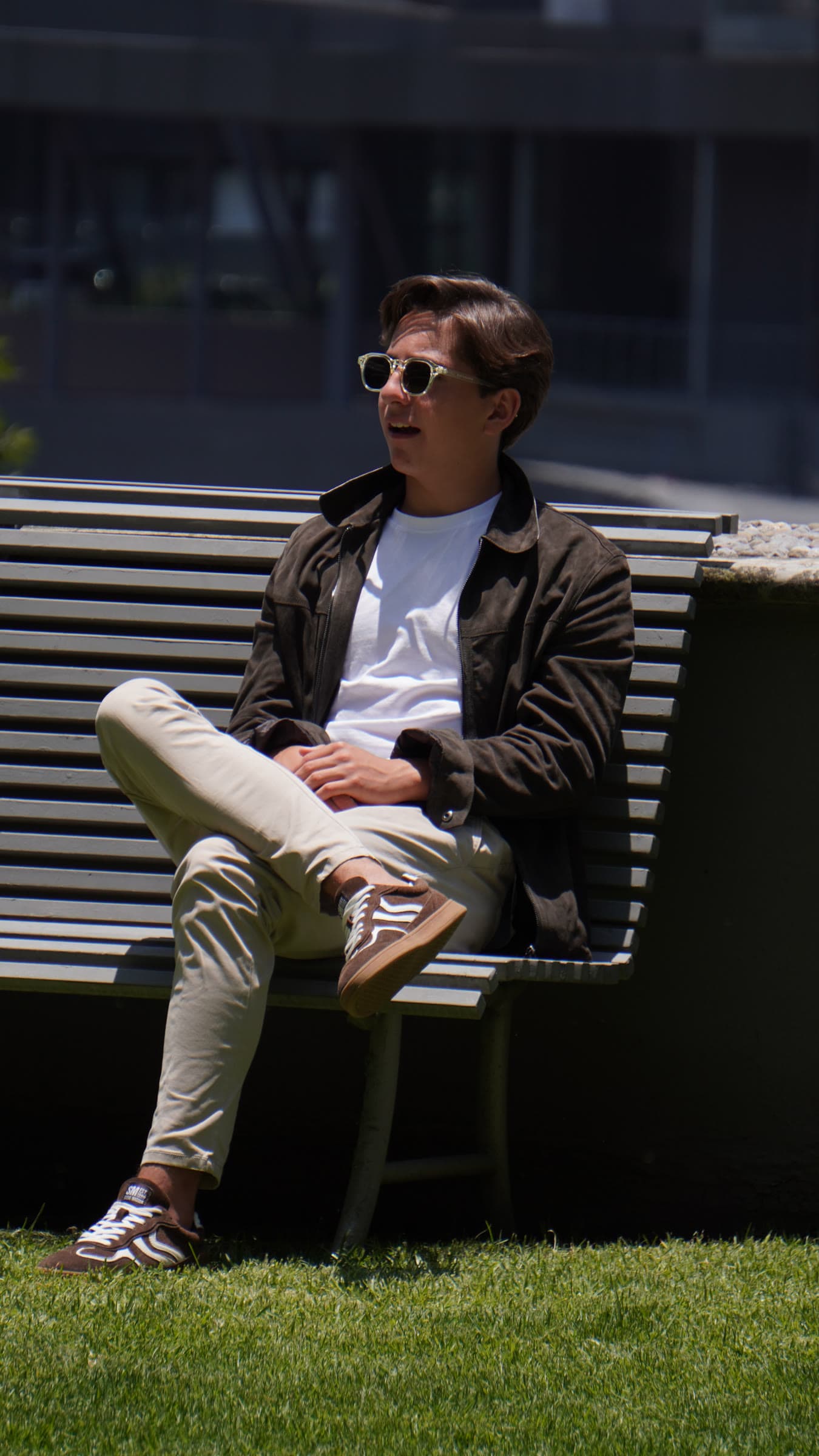 Portrait of a model wearing OPHRA sunglasses